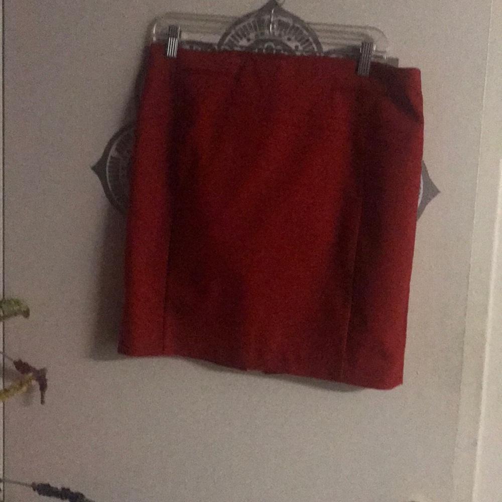 Red pencil skirt